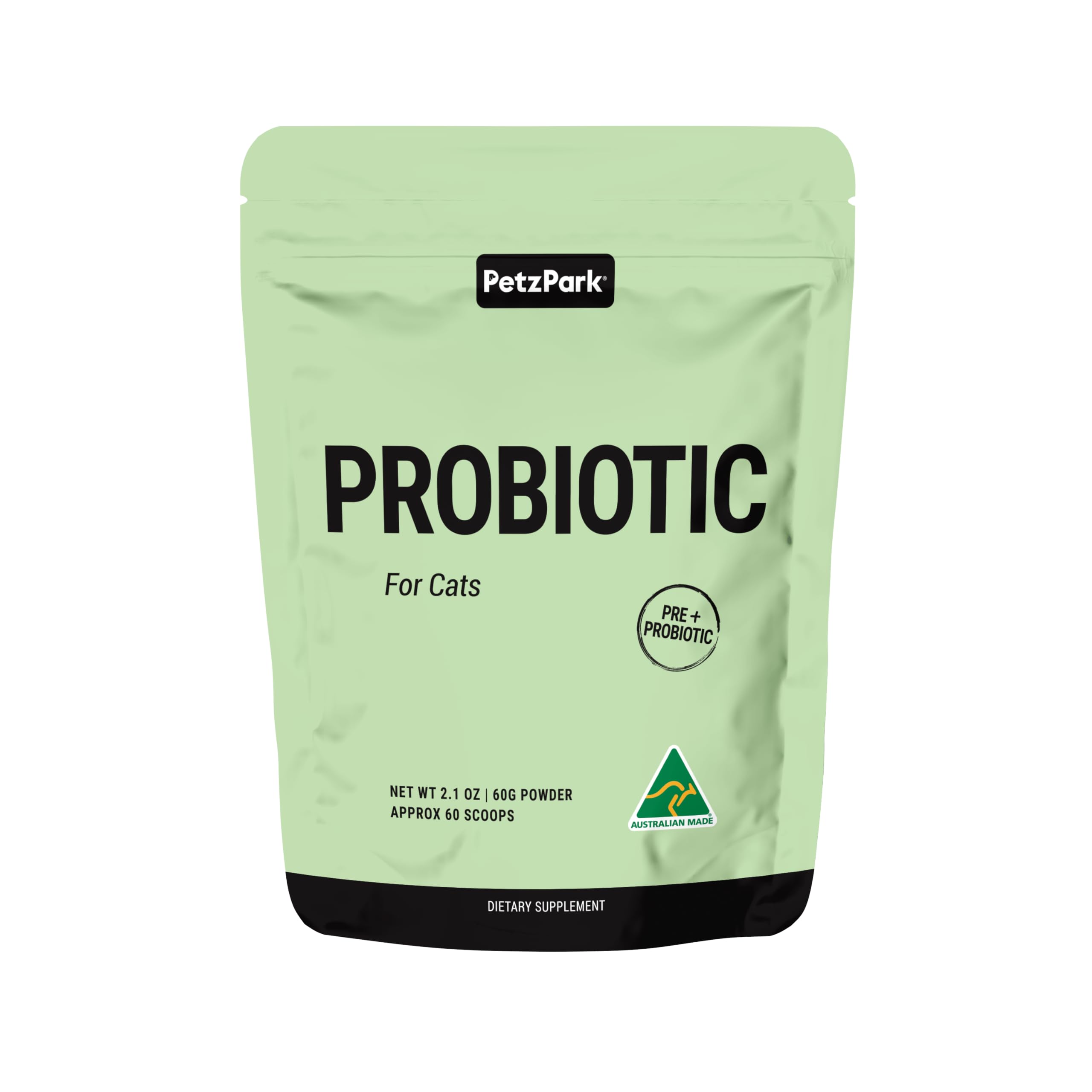 Probiotic for Cats & Kittens - Cat Probiotic Powder for Hairball Prevention, Digestive Support, Immune Health, Prebiotics, and Diarrhea Relief - Suitable for Indoor Cats & Kittens - 60 Scoops