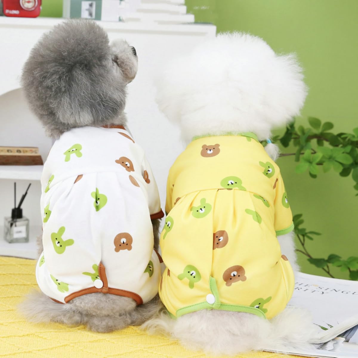 Dog Recovery Suit Dog Surgery Recovery Suit Dog Pajamas Neutering Recovery Suit for Male Dogs Cat Recovery Suit Dog Onesie Anti Licking Abdominal Wound for Male Female Pet Dog Neuter Recovery （2pack