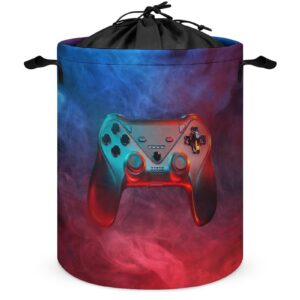 teens gamepad kids laundry basket modern red blue mist gamepad video game for bathroom storage college dorm family one size