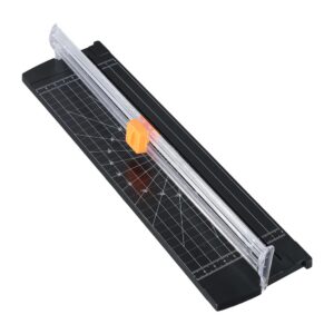 A3 Paper Cutter Portable Trimmer - 14 inch Paper Trimmer for Scrapbooking, Craft Paper Cutter Guillotine with Automatic Security Safeguard & Side Ruler