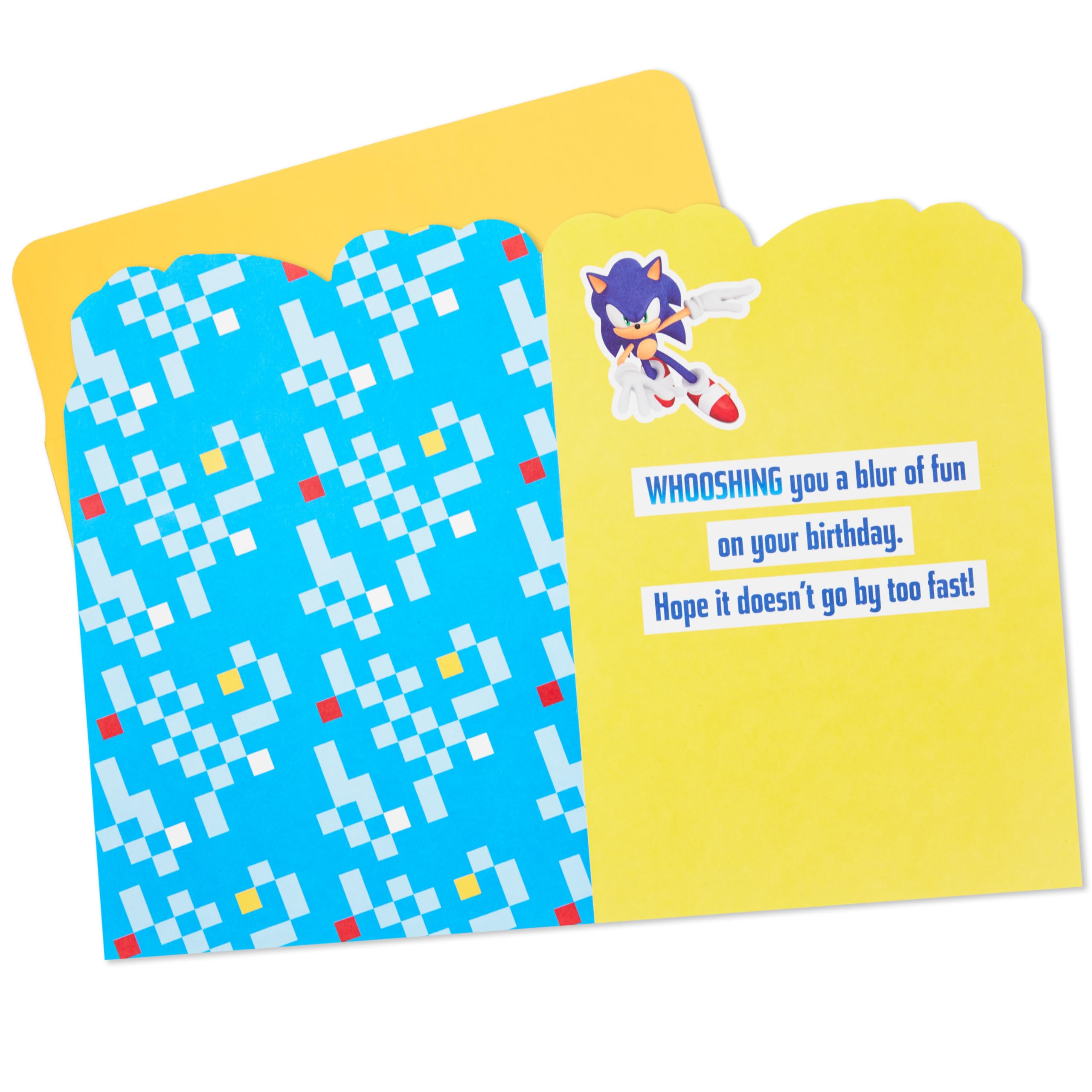 Hallmark SEGA Sonic the Hedgehog Birthday Card for Kids, Teens, Video Gamers