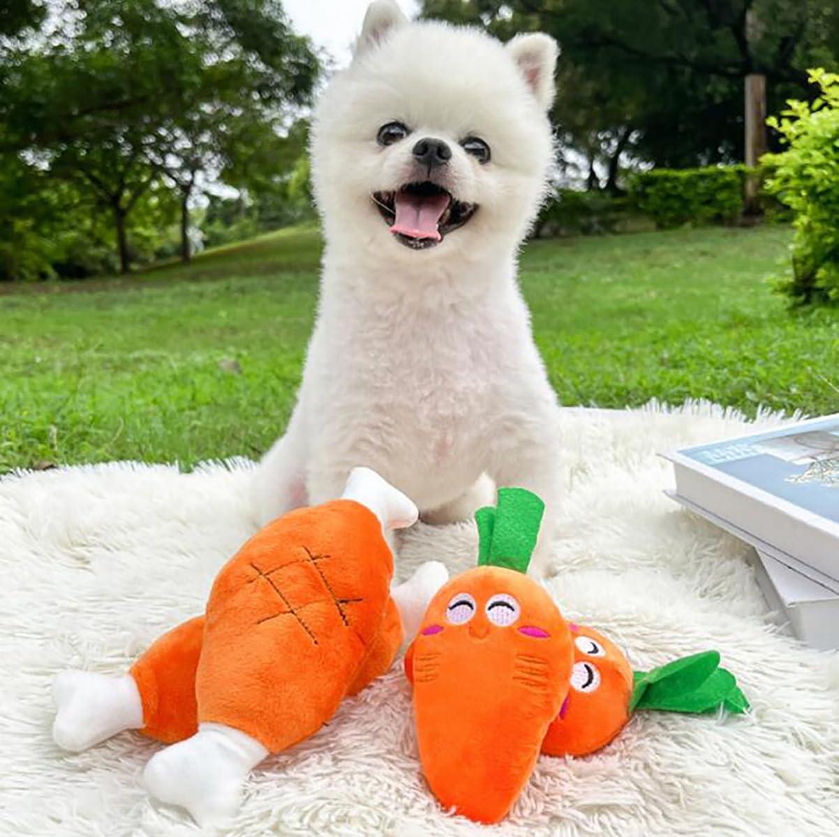 2 Pack Chicken Leg Plush Toy Pet Squeaker Toy Dog Cat Chewing Toys Dog Toys That Make Sounds