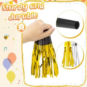 LovesTown 36PCS Metallic Fringed Party Blowers, Glitter Noise Makers Gold Silver Blowouts Whistles for Kids Adults Birthday New Year Sporting Events Graduation Party Supplies