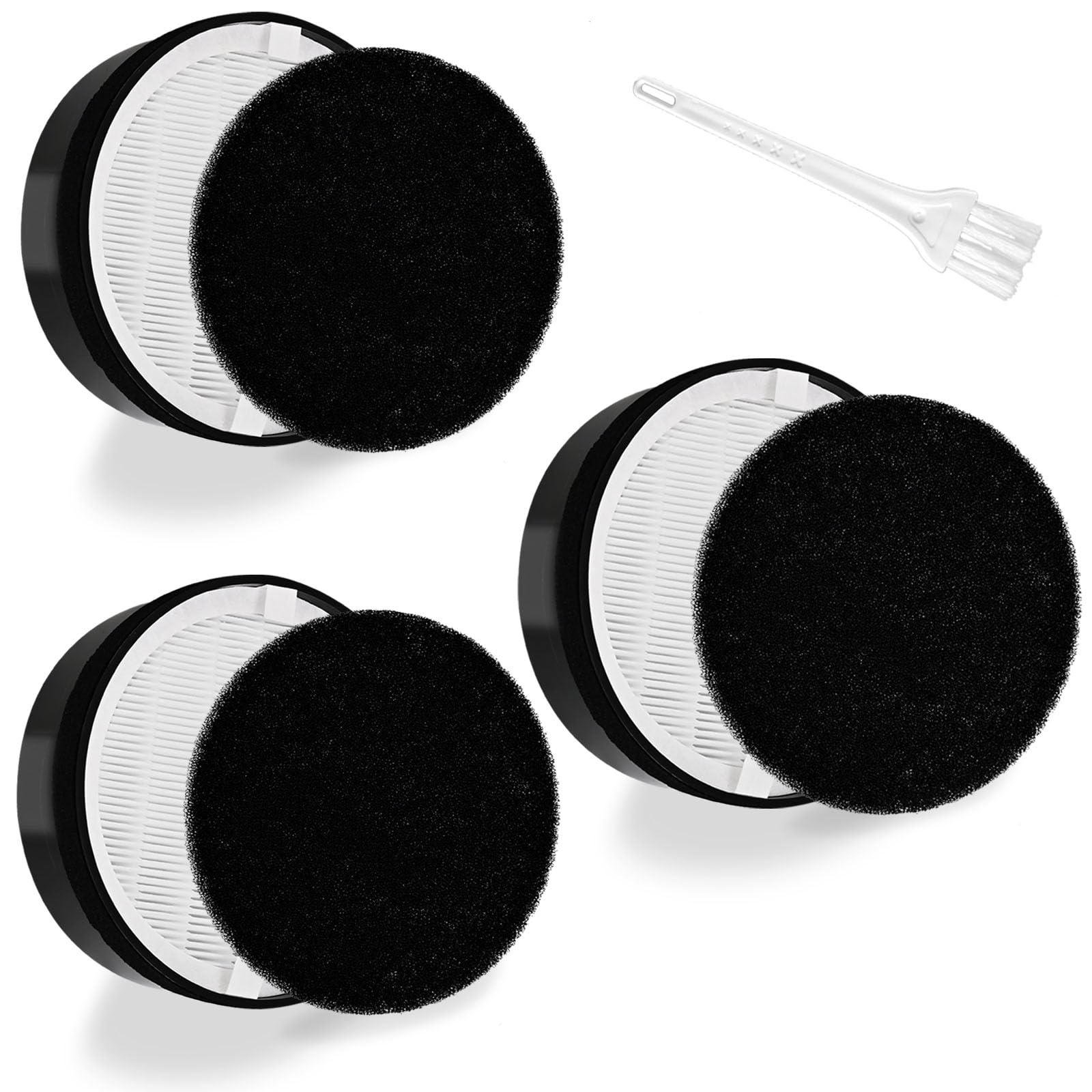 3 Pack LV-H132 Replacement Filter Compatible for LEVOIT LV-H132 Air Purifier LV-H132-RF, H13 True HEPA Filter, Activated Carbon Filter, Replace Part LV-H132-RF