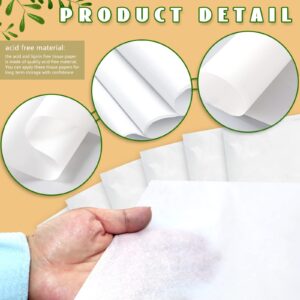 RYKOMO 100 Sheets 24 x 36 Inch Acid Free Archival Tissue Paper Unbuffered No Acid Paper White No Lignin Free Packing Tissue Paper for Preserving Clothing Storage Textiles Present Wrap