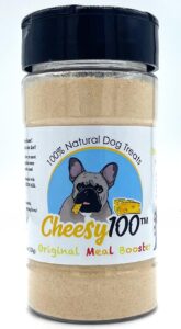 cheesy100 cheese meal booster 4.4oz | us-crafted for picky eaters | natural appetite stimulant | dog gravy topper for dry food | single protein & high protein