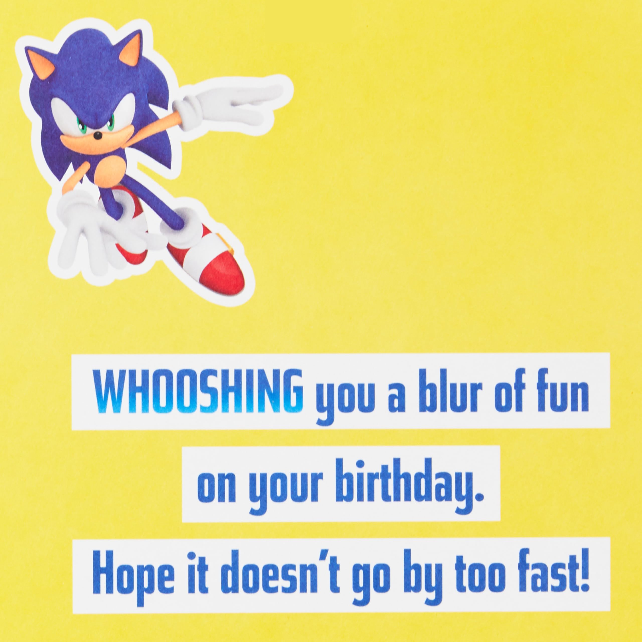 Hallmark SEGA Sonic the Hedgehog Birthday Card for Kids, Teens, Video Gamers