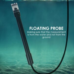 Digital Rechargeable Dissolved Oxygen Meter | Precise DO Tester w/Self-Floating Probe, Long Cable, LCD & Eco-Friendly Battery | Ideal for Fish Tanks, Hydroponic & More