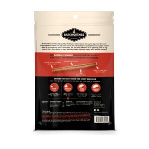 Barkworthies USA Hickory Smoked Bully Sticks 6 Inch 3-Pack - Amazing Aroma, Great Taste - All Natural Smoked Bully Sticks for Large Dogs