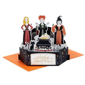 hallmark paper wonder disney hocus pocus pop up card (sanderson sisters) for birthdays, halloween, any occasion