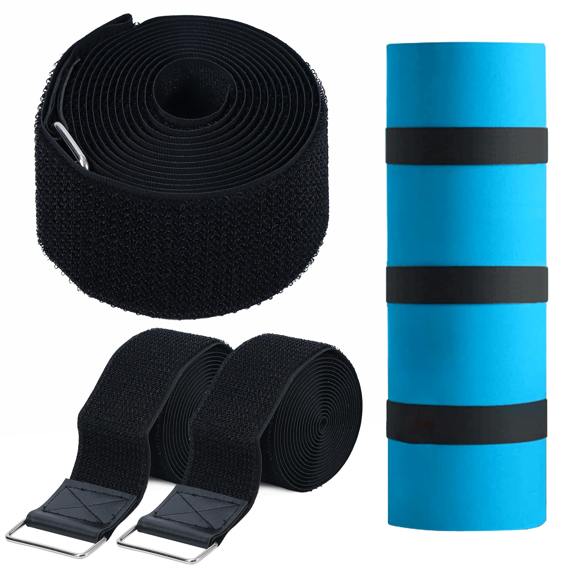 3 Pcs Floating Water Mat Straps, Floating Water Pad Straps Reusable Securing Straps for Storing Mats Up to 18 Feet Long or Shorter, Floating Mat Accessories, Storage Straps (Securing Straps)