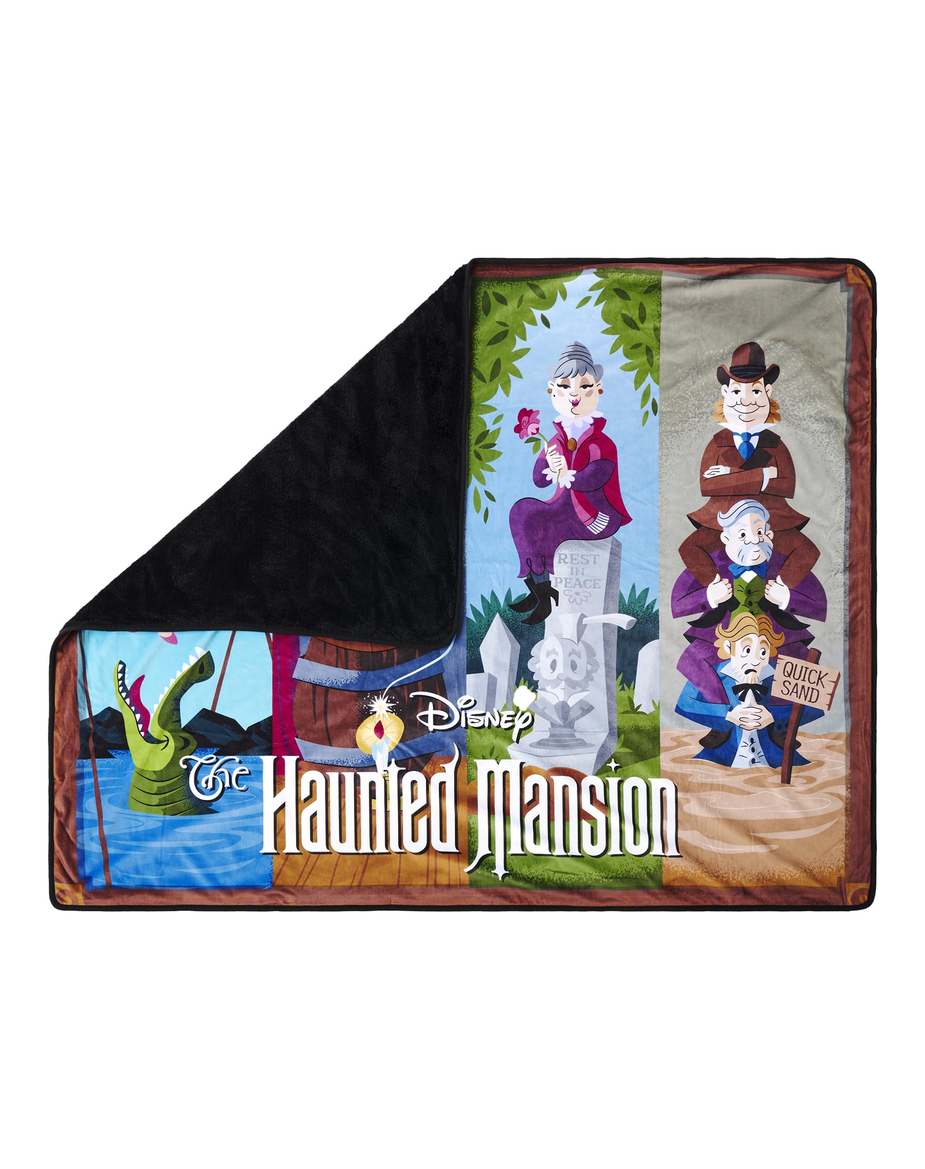 Spirit Halloween Disney's The Haunted Mansion Portrait Fleece Blanket | Officially Licensed | Indoor Halloween Décor | Disney Movie Blankets and Pillows | Halloween Decorations