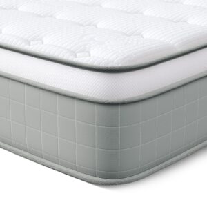 vesgantti twin xl mattress, 12 inch hybrid xl twin mattress in a box, pressure relief extra long twin mattresses with breathable memory foam & individual pocket spring, medium firm