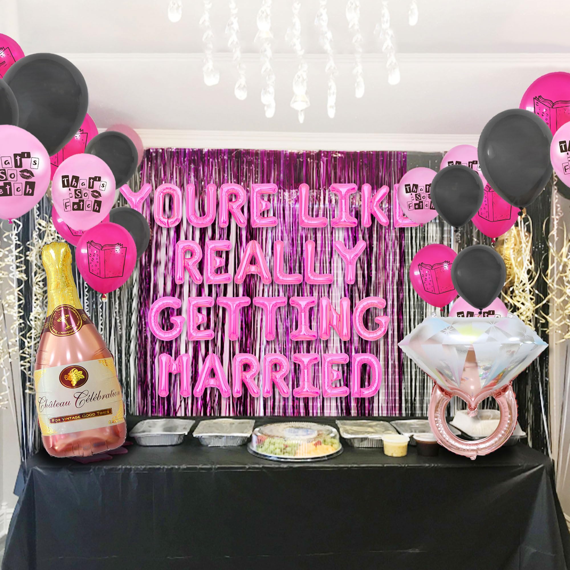 LaVenty Youre Like Really Getting Married Balloons Mean Girls Bachelorette Decoration Burn Book Decoration Mean Girls Bridal Shower Decoration Balloons