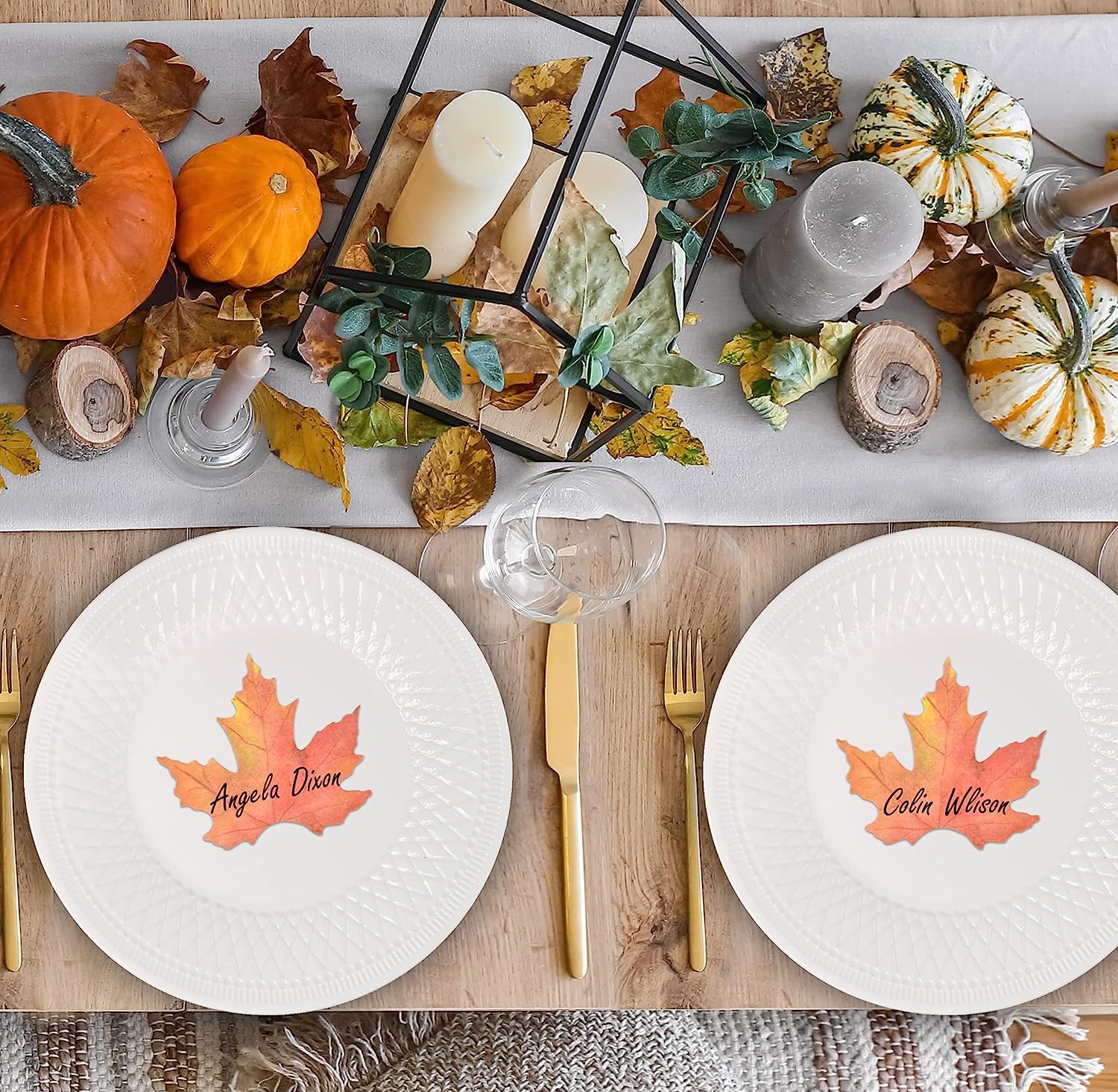 Gift Boutique 100 Count Thanksgiving Table Maple Leaf I Am Thankful for Cards Tree Kit Bulletin Board Cutouts Autumn Name Cards Table Place Settings Fall Gratitude Wall Decor Leaf Cutout