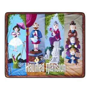 Spirit Halloween Disney's The Haunted Mansion Portrait Fleece Blanket | Officially Licensed | Indoor Halloween Décor | Disney Movie Blankets and Pillows | Halloween Decorations