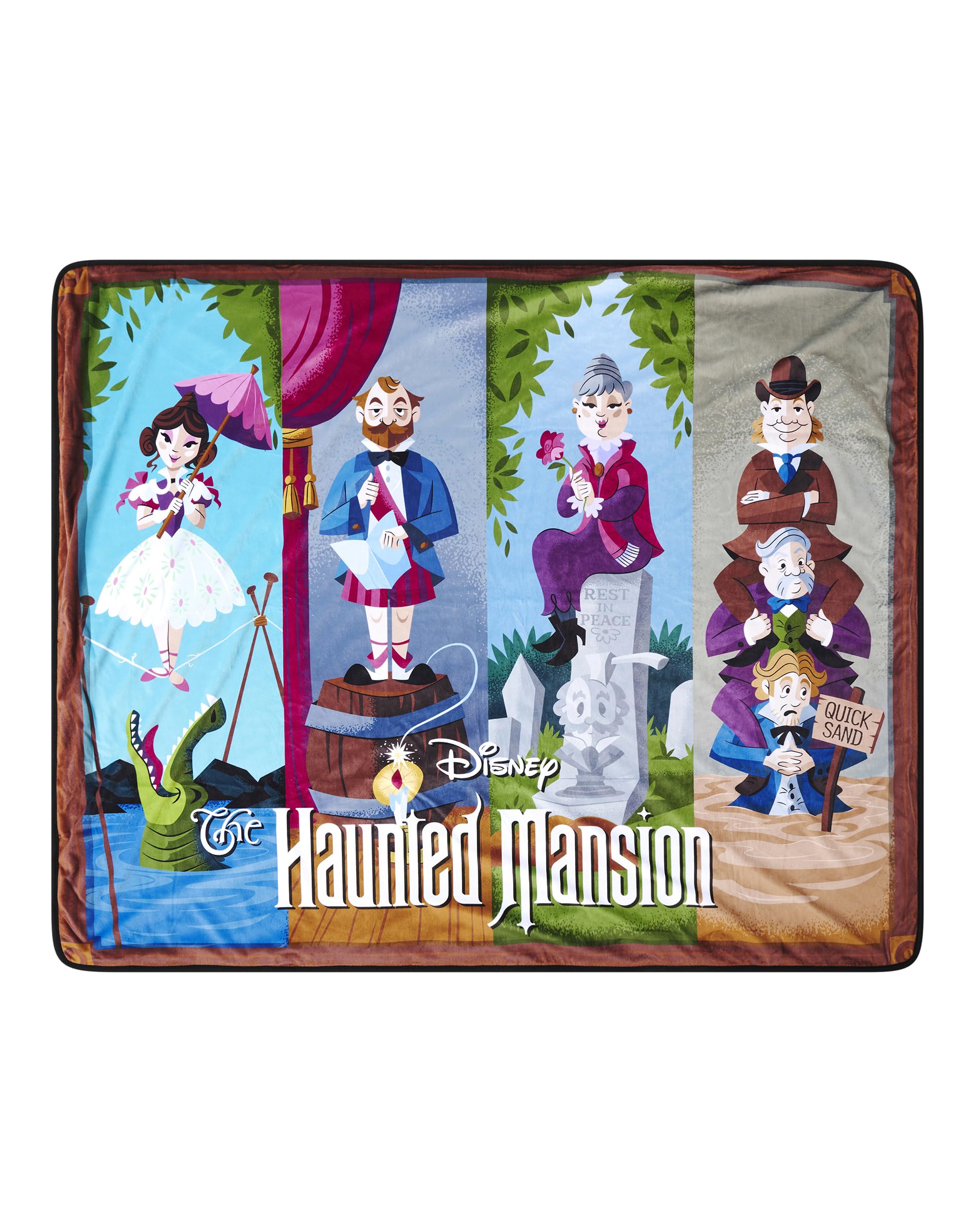 Spirit Halloween Disney's The Haunted Mansion Portrait Fleece Blanket | Officially Licensed | Indoor Halloween Décor | Disney Movie Blankets and Pillows | Halloween Decorations