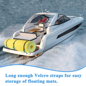 3 Pcs Floating Water Mat Straps, Floating Water Pad Straps Reusable Securing Straps for Storing Mats Up to 18 Feet Long or Shorter, Floating Mat Accessories, Storage Straps (Securing Straps)