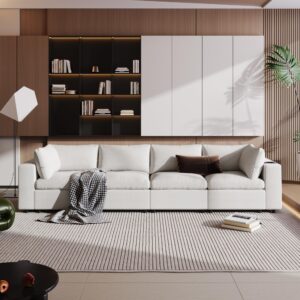 DREAMODERN Modular Sofa Sectional Couch for Living Room, Futon Sofa Upholstered Reversible Couch for Apartment - Beige