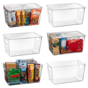 clearspace plastic pantry organization and storage bins with lids – perfect kitchen organization or kitchen storage – fridge organizer, refrigerator organizer bins, cabinet organizers