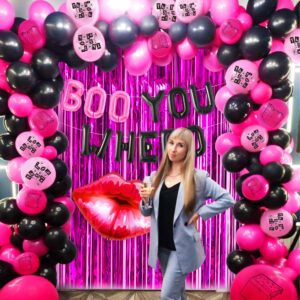 LaVenty Mean Girls BalloonParty Decoration Thats Fetch Balloons Burn Book Banner Y2K Party Supplies