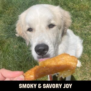 Barkworthies USA Hickory Smoked Chicken Jerky Dog Treats 4 oz - Amazing Aroma, Great Taste - All Natural Smoked Dog Jerky Treats - High Protein Real Chicken Breast Premium Dog Chews