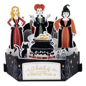 Hallmark Paper Wonder Disney Hocus Pocus Pop Up Card (Sanderson Sisters) for Birthdays, Halloween, Any Occasion