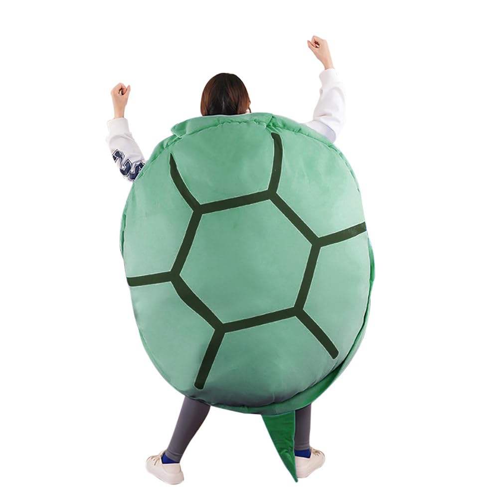 SEAHOME Wearable Turtle Shell Pillows，Turtle Plush Pillow Stuffed Animal Costume for Kids Adults ， Plush Toy Funny Dress Up Creative Gifts (Green, 51 inch)