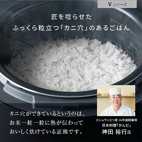 Panasonic Rice Cooker 1 Sho Top Model Bistro Craftsmanship AI Pressurized Hot Air Pump Equipped with 2 Maintenance Parts Light Greyge SR-V18BA-H JAPAN IMPORT NEW