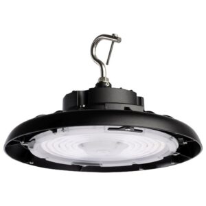 nuvo 100w led ufo hi-bay light in utilitarian style-8.11 inches tall and 11.02 inches wide-5000 color temperature-black finis