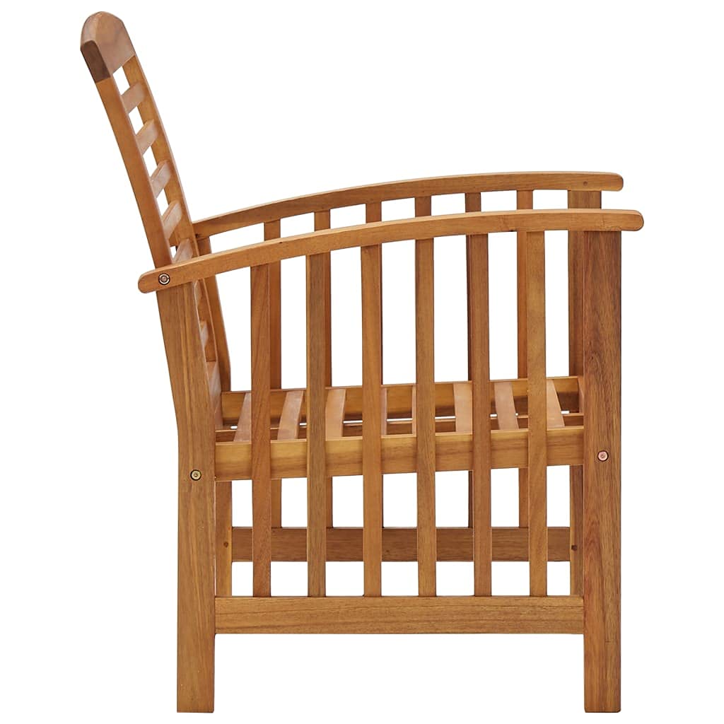 BUKSCYJS Wood Patio Chairs, Garden Chairs, Patio Chairs 2 pcs, Robust and Durable Suitable for Patio, Patio, Garden, Porch, Balcony Solid Acacia Wood