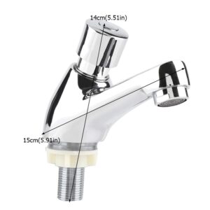 Time Delay Sink Faucet,Public Ktchen Bathroom Chrome Plated Self Closing Water Saving Time Delay Basin Tap Faucet for Home Kitchen, Bathroom, Hotel use