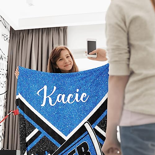 Batorkpl Personalized Cheerleader Gifts Blanket for Girls Custom Cheerleading Gifts with Name Cheer Gifts for Cheerleaders Cheer Gift Cheer Squad Birthday Gift Ideas for Girls