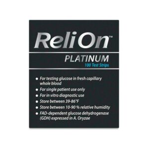 ReliOn Test Strips, Platinum 50 Count (Pack of 1), Testing Blood Glucose, Boxed by Fusion Shop Store