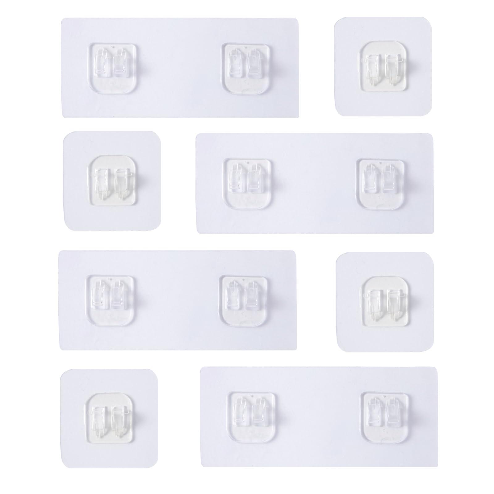 kiniza 8 All-Purpose Large Adhesive Hooks for Hanging, Adhesive Hooks Heavy Duty, Stick on Hooks for Hanging Heavy Duty