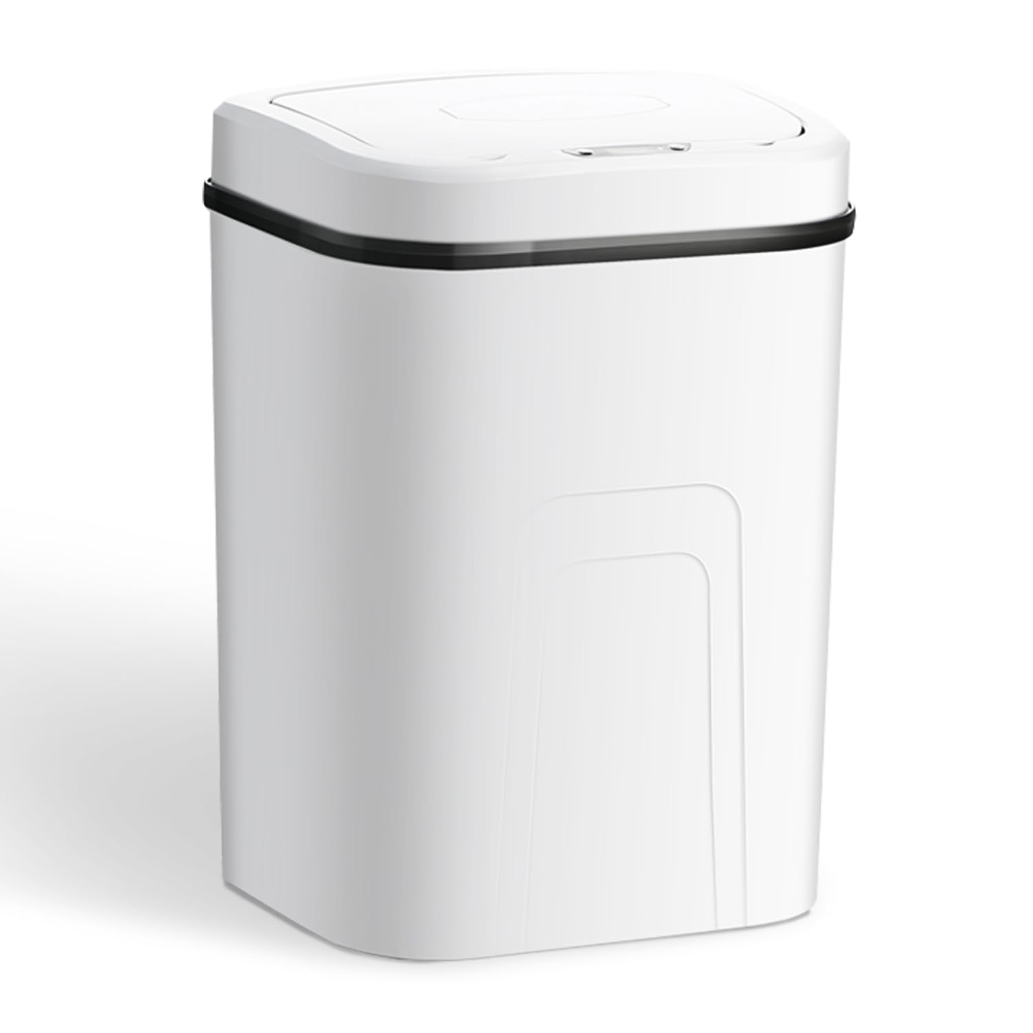 zyqkcl Smart Trash can, Automatic Motion Sensor Trash Can with Lid Electric Waterproof 4 gallons Garbage Bin for Toilet, Kitchen, Living Room, Bedroom, Office, RV(White,No Battery)