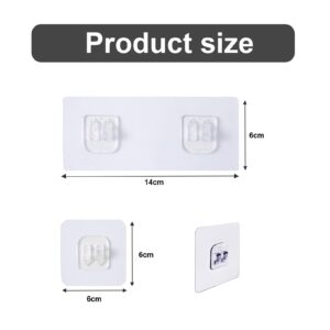 kiniza 8 All-Purpose Large Adhesive Hooks for Hanging, Adhesive Hooks Heavy Duty, Stick on Hooks for Hanging Heavy Duty