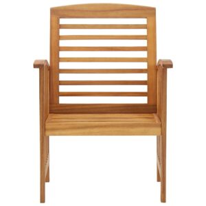 BUKSCYJS Wood Patio Chairs, Garden Chairs, Patio Chairs 2 pcs, Robust and Durable Suitable for Patio, Patio, Garden, Porch, Balcony Solid Acacia Wood