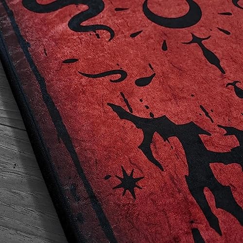 Halloween Carpet Dark Gothic Carpet for Living Room Decoration Coffin Shaped Rug Soft Non Slip Bedroom Home Party Supplies 51x19 Inch (Red)