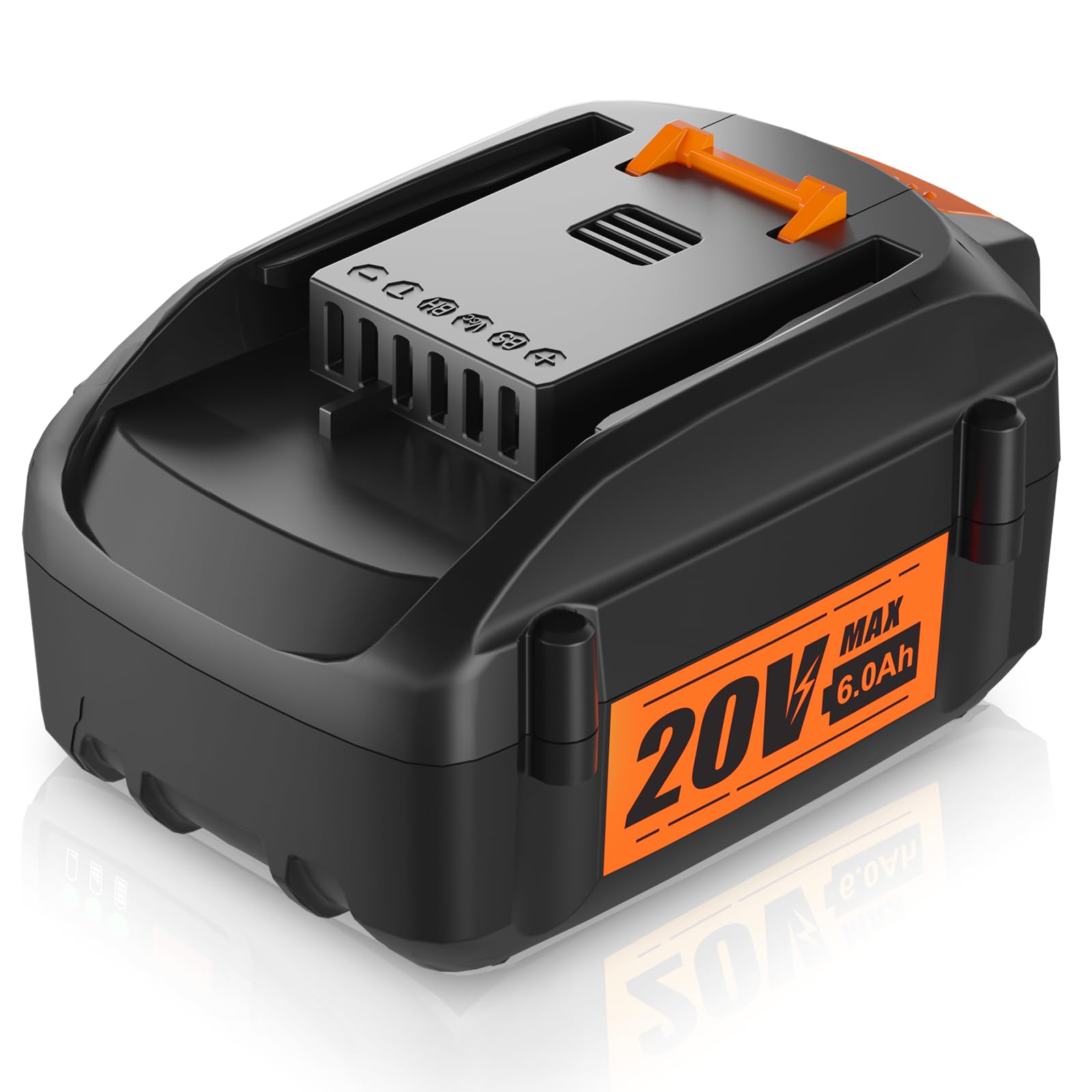 DSANKE WA3520 20V 6.0Ah Replacement for Worx 20V Battery WA3520 WA3525 WG151s WG155s WG251s WG255s, WG540s, WG545s, WG890, WG891 Worx 20Volt Lithium ion Cordless Power Tools