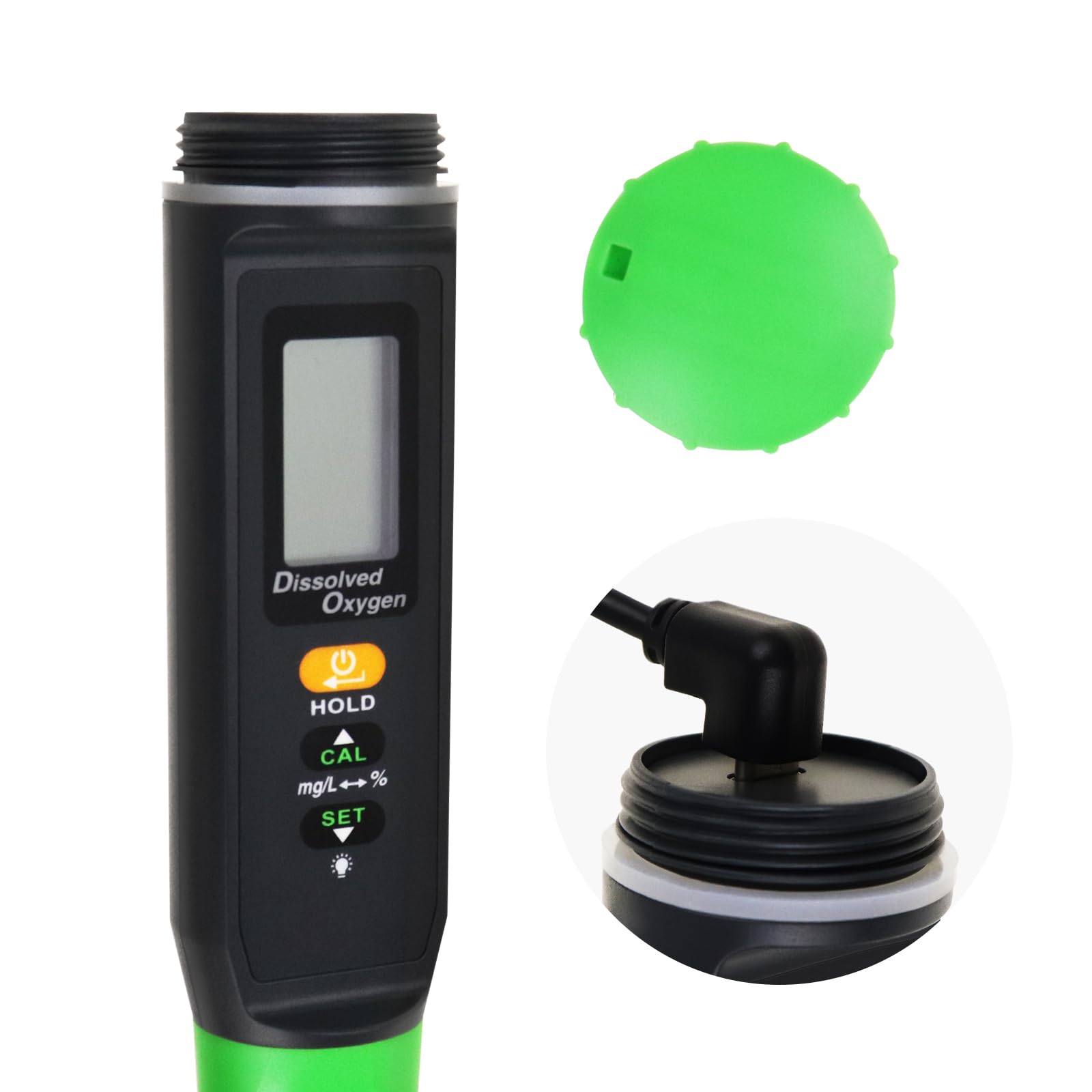 Dissolved Oxygen Meter with ATC Portable DO Meter with Long Cable, Dissolved Oxygen Test Kit Tester with Self Floating Probe Electrode