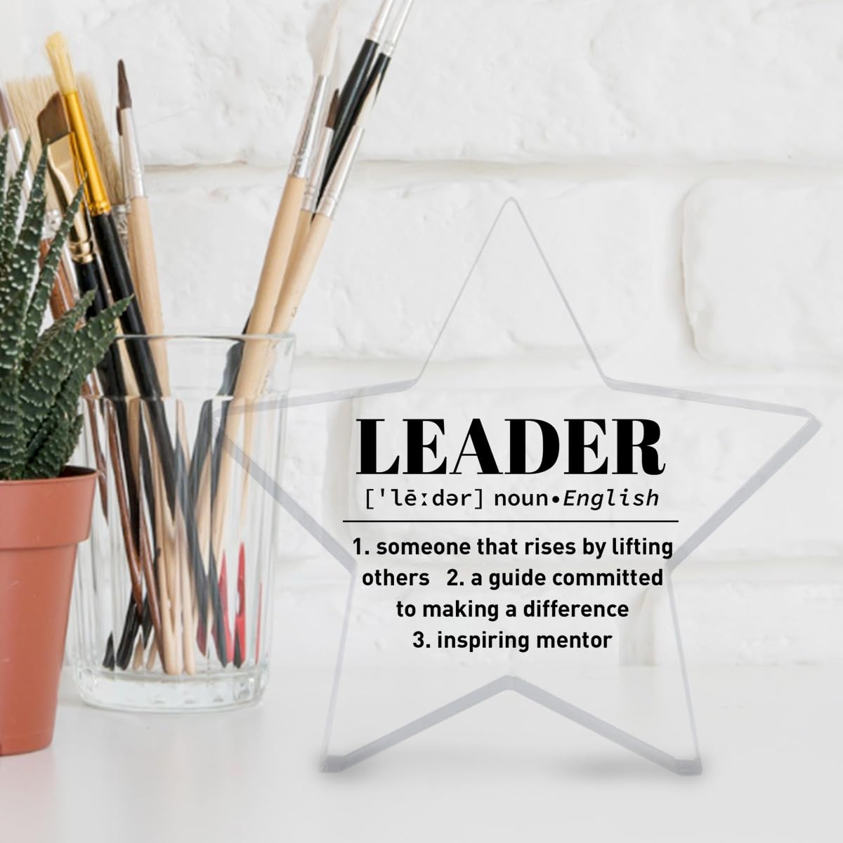 Leader Appreciation Gifts for Women Men, Leader Boss Birthday Christmas Day Gifts Thank You Gifts Mentor Retirement Leaving New Job Farewell Gifts, Acrylic Keepsake Desk Decor, Leader Definition