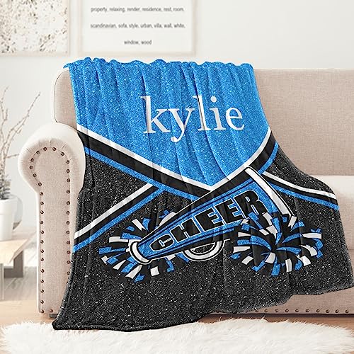 Batorkpl Personalized Cheerleader Gifts Blanket for Girls Custom Cheerleading Gifts with Name Cheer Gifts for Cheerleaders Cheer Gift Cheer Squad Birthday Gift Ideas for Girls