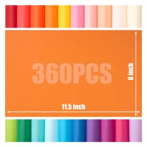 TOXOY 360 Sheets Tissue Paper for Gift Bags Bulk,11.5 x 8 Inch Gift Wrapping Paper for Arts Crafts Wedding Birthday Party Festival Decorations