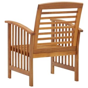 BUKSCYJS Wood Patio Chairs, Garden Chairs, Patio Chairs 2 pcs, Robust and Durable Suitable for Patio, Patio, Garden, Porch, Balcony Solid Acacia Wood