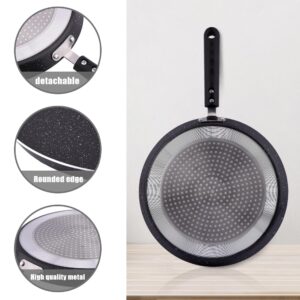 OTJENL Nonstick Crepe Pan, 11 Inch Griddle Pan with Scraper & Oil Brush, Griddle Pancake Pan Tortilla Pan, for Cooking Eggs, Frying, Grill, Omelettes, Easy Clean