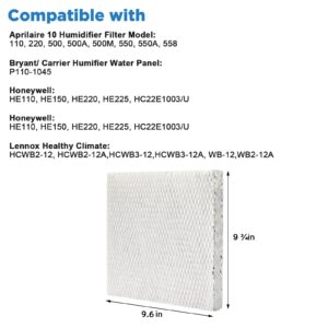 Freeboy 10 Humidifier Filter Replacement for Aprilaire 10 Water Panel, Models 110, 220, 500, 500A, 500M, 550, 550A, 558 Humidifier Replacement Filter HC22P Humidifier Wick- Paper