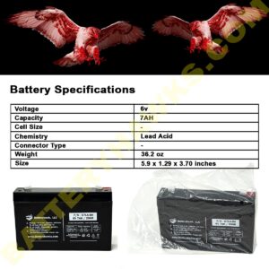 Battery Hawk (10 Pack) UB670 ELB0607 ELB-0607 ELB0608 ELB-0608 Sealed for Exit Sign Emergency Light Lead Acid 6V 7AH SLA