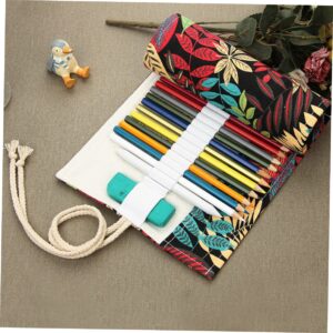 STOBOK 72 Roll Pencil Organizer Pencil Storage Wrap Pencil Case Roll up Pencil Bag Holder Motivation to Organize Pencils Pen Wrap Pencil Wrap Case High Capacity Packing Box