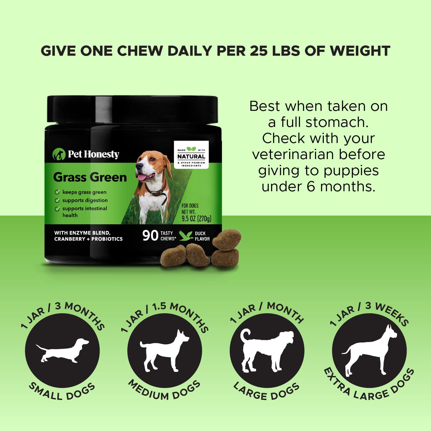 PetHonesty Flea & Tick Support + Grass Green Bundle - Natural Flea and Tick Soft Chew for Dogs, Pest Defense, Oral Flea Pills for Dog, Itch Relief, Digestive Enzyme for Dogs, Dog Pee Grass Lawn Spot S